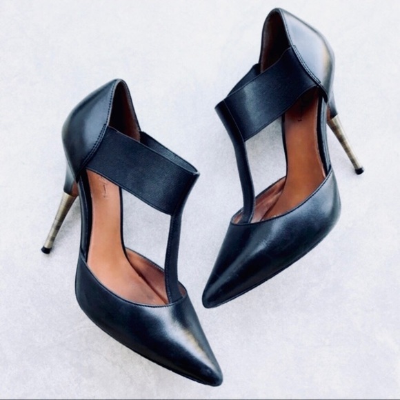 Elizabeth and James Shoes - Elizabeth & James Black Leather Jolie high Heels